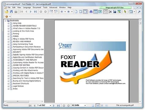 Foxit PDF Reader Interface