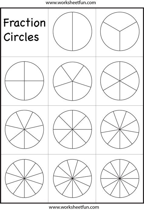 Fraction Circles Printable Pdf