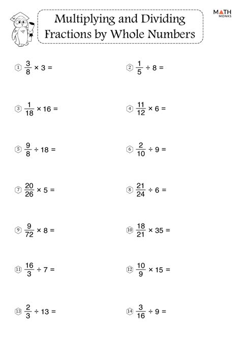 Fractions Worksheets Multiplication And Division