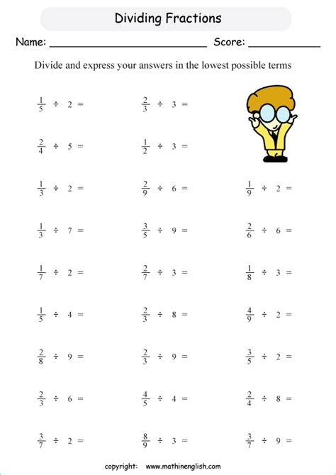 Fractions With Whole Numbers Worksheets