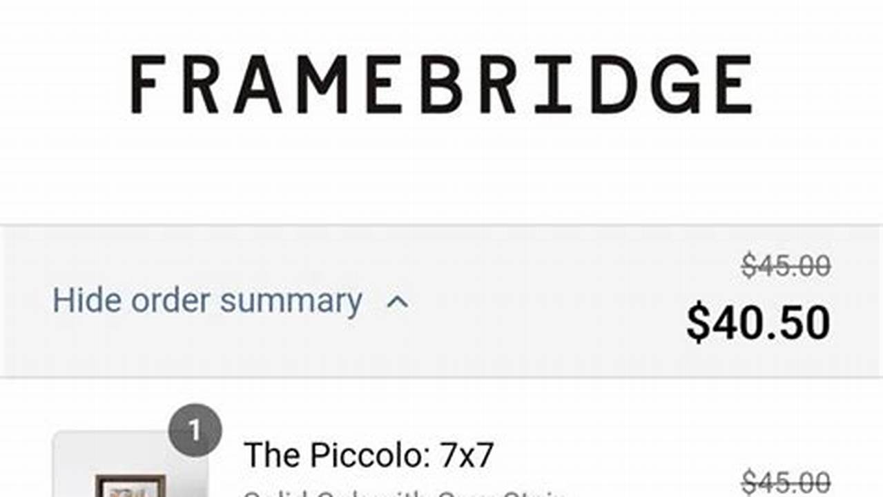 Framebridge Promo Code 2024