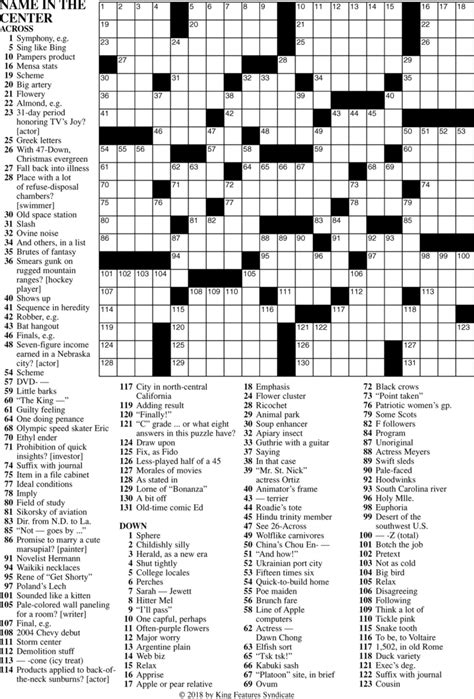 Frank Longo Crossword Puzzles Printable