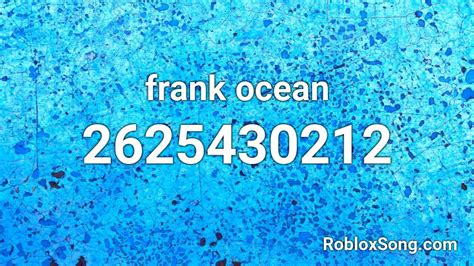 Frank Ocean Roblox ID