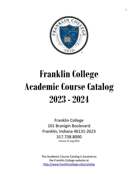 Franklin And Marshall Course Catalog Fall 2018