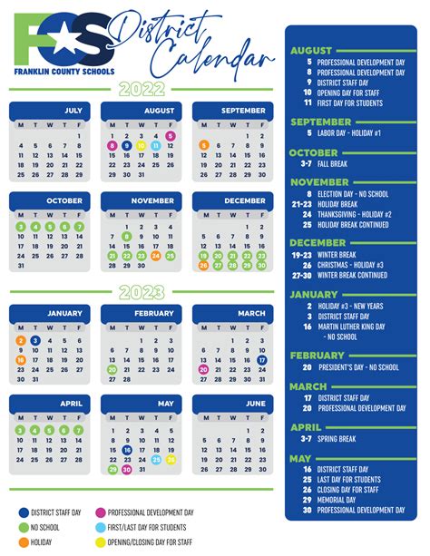 Franklin County Calendar