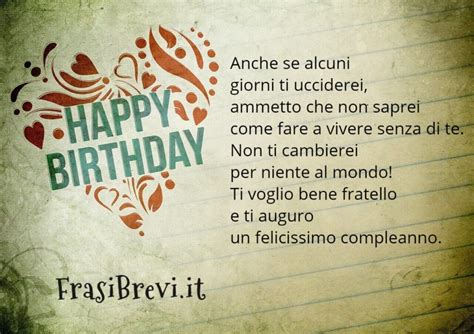 Frasi Compleanno Fratello