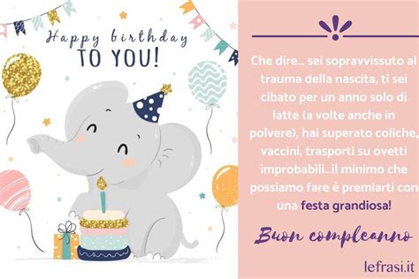 Frasi Simpatiche Primo Compleanno