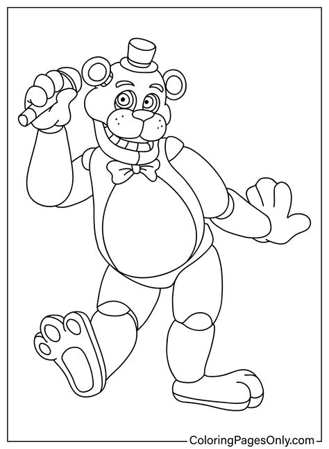 Freddy Fazbear Coloring Page