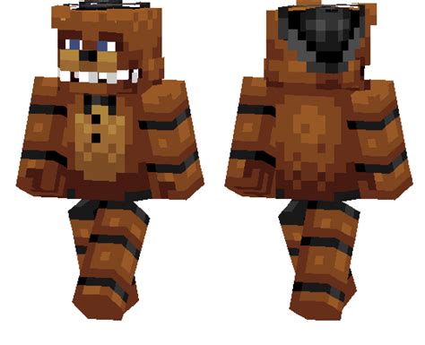 Unleash Your Scary Side with the Fiery Freddy Fazbear Minecraft Skin
