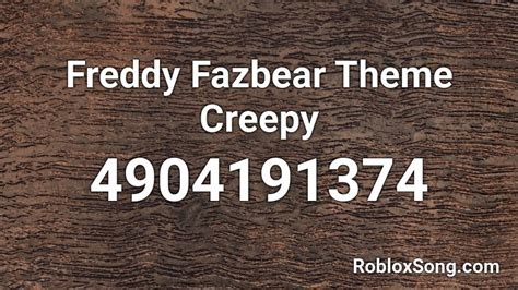 Freddy Fazbear Roblox ID - Roblox Music Code - YouTube