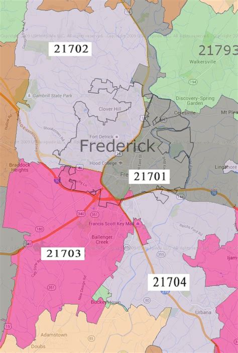 Frederick County Md Zip Code Map Map