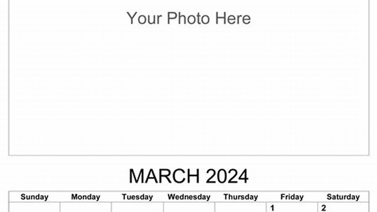 Free 2024 Photo Calendar Template 2022