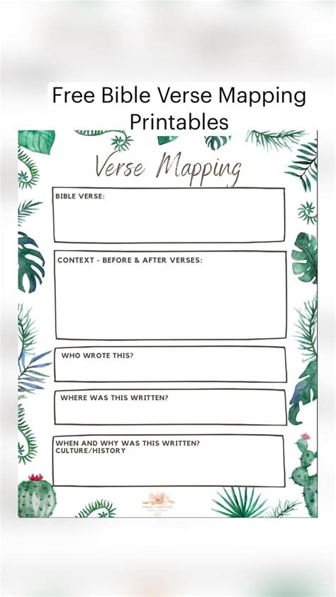 Free Bible Verse Mapping Printable