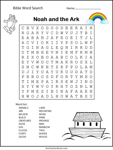Free Bible Word Search Puzzles Printable