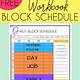 Free Block Schedule Template