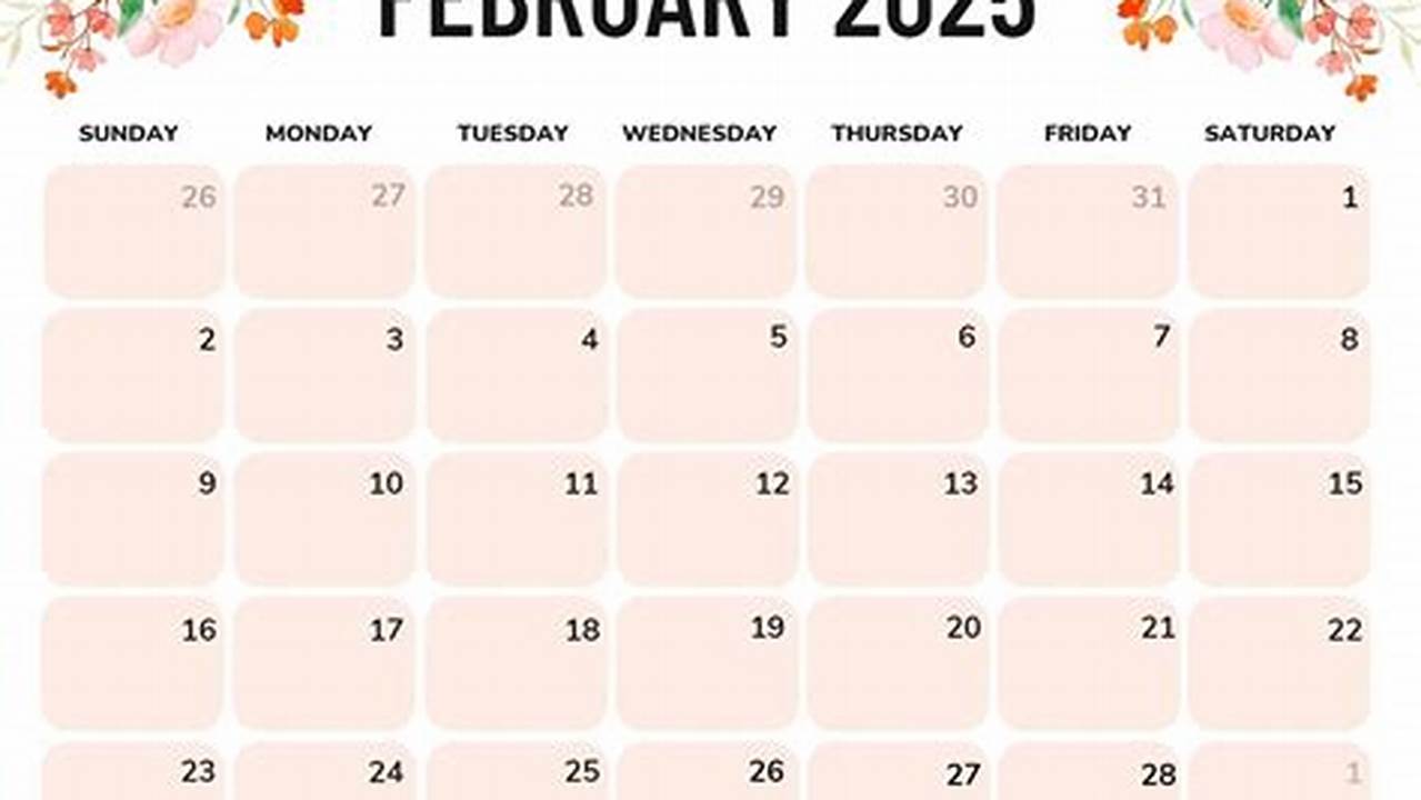 Free Calendar Pages Feb 2025
