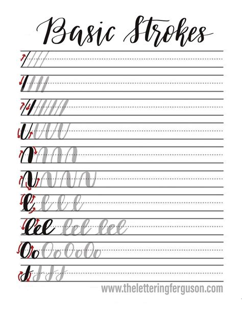 Free Calligraphy Practice Sheets Printable