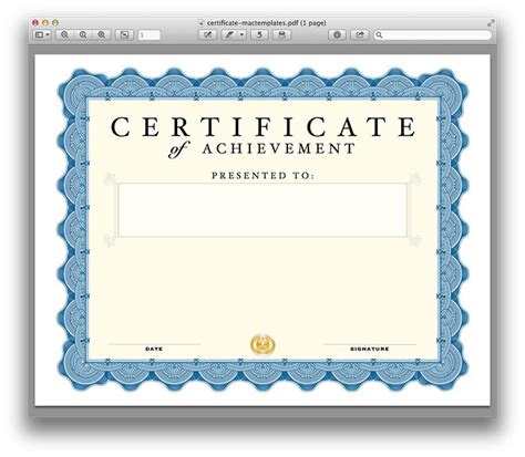 Free Certificate Templates For Mac