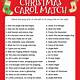 Free Christmas Carol Games Printable With Answers