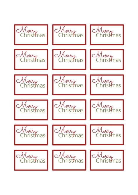 Free Christmas Gift Labels Printable