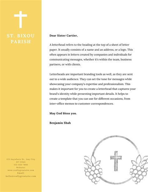 Free Church Letter Templates