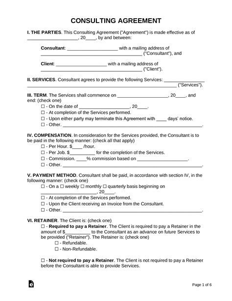 Free Consulting Contract Template