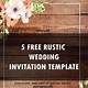 Free Country Wedding Invitation Templates