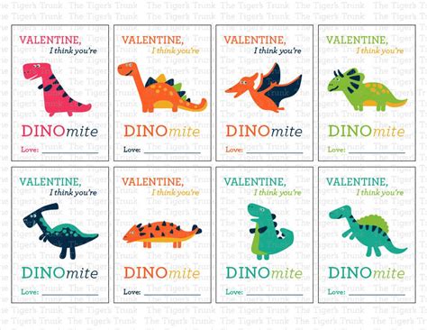 Free Dinosaur Valentine Printables