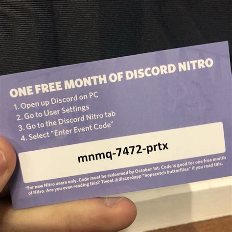 Free Discord Nitro Codes List