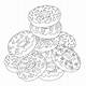 Free Donut Coloring Page
