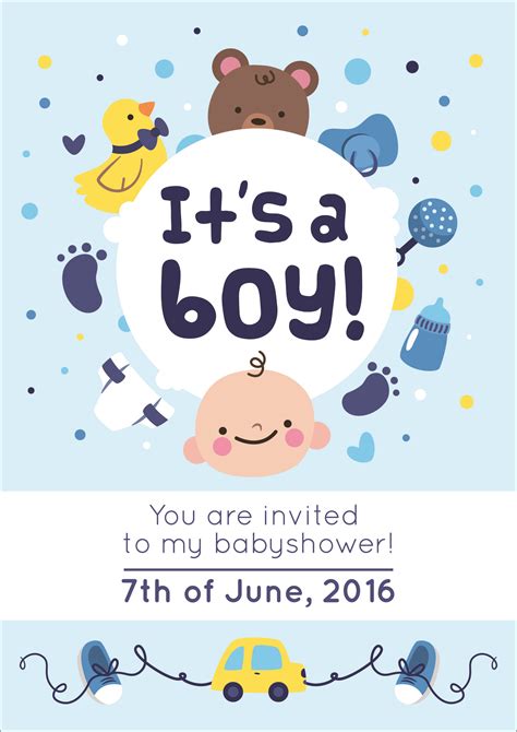 12 Free Editable Baby Shower Invitation Card Templates