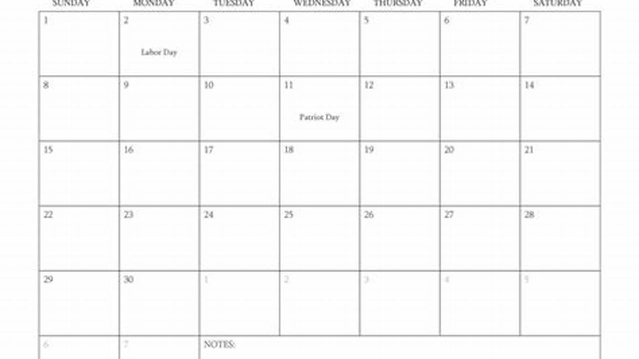 Free Editable Calendar September 2024
