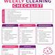 Free Editable Printable Cleaning Schedule