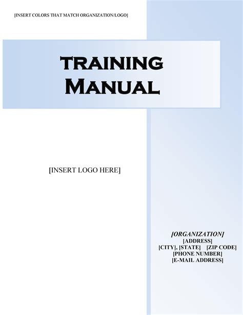 Free Employee Training Manual Template