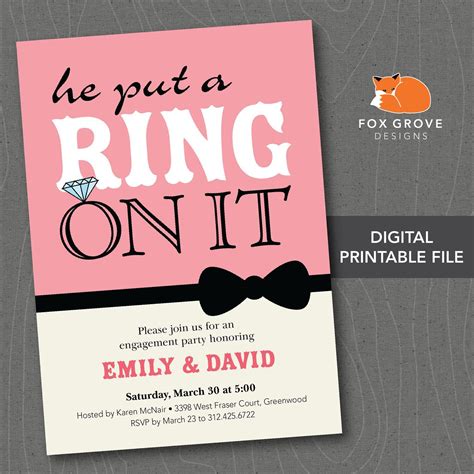 engagement invitation template free Google Search Engagement