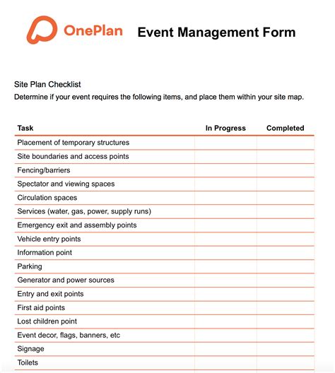 Free Event Planning Template