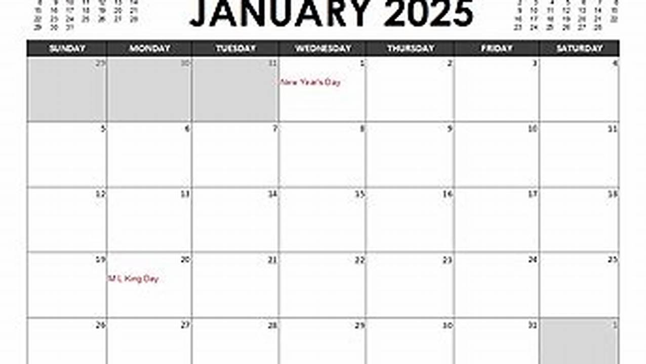 Free Excel Calendar Template 2025 Editable Printable