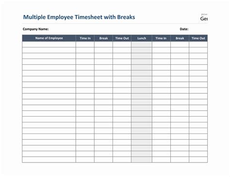 Timesheet Template Excel 2018 Master of Documents