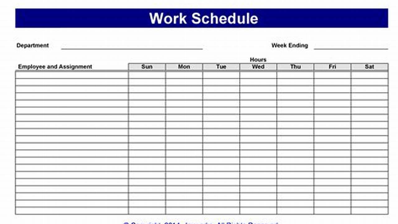 Free Excel Templates for Employee Scheduling