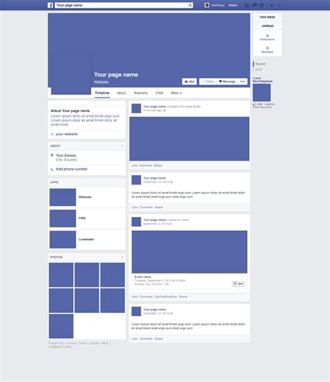 Free Facebook Page Template