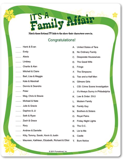 Free Family Reunion Printables