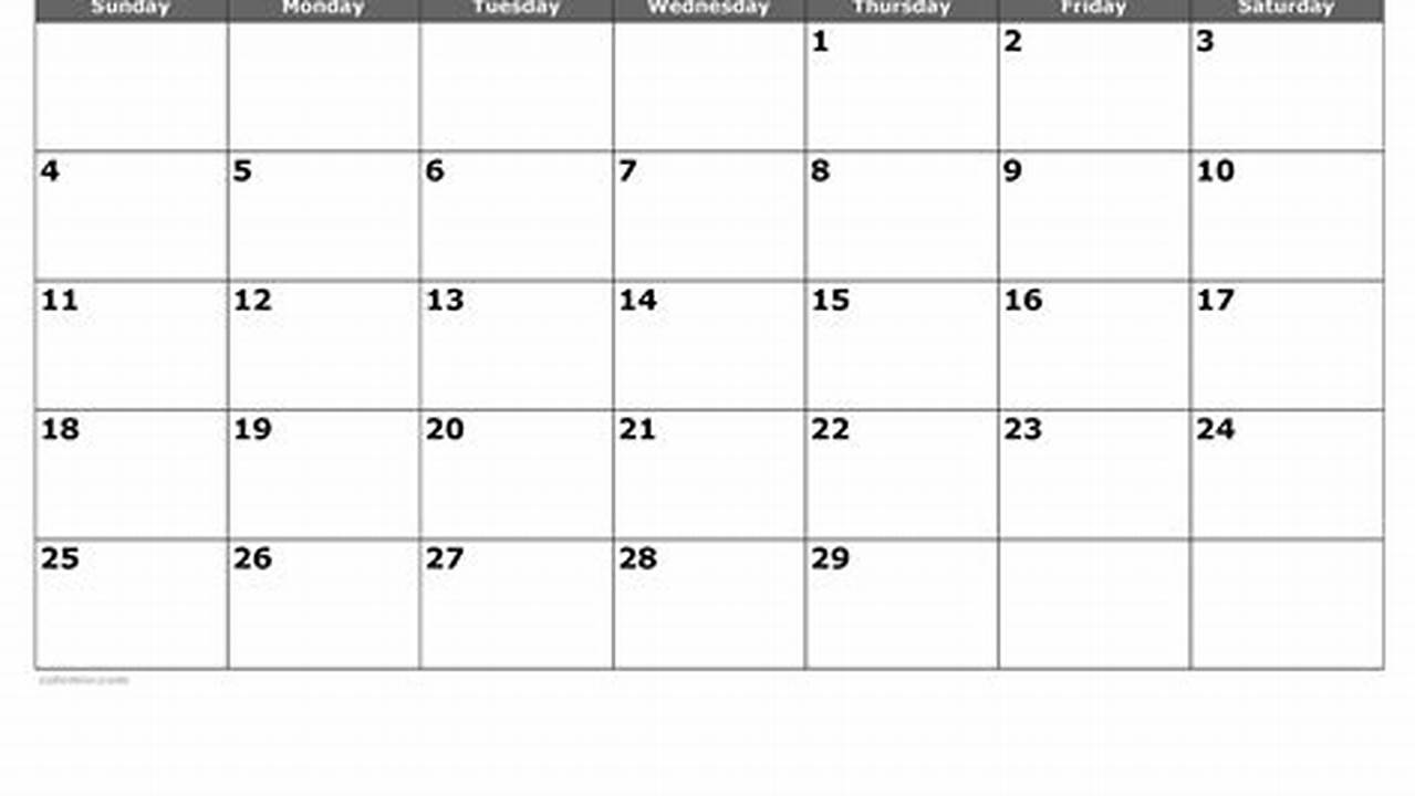 Free February 2025 Calendar Excel Format Free Download