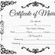 Free Fillable Marriage Certificate Template