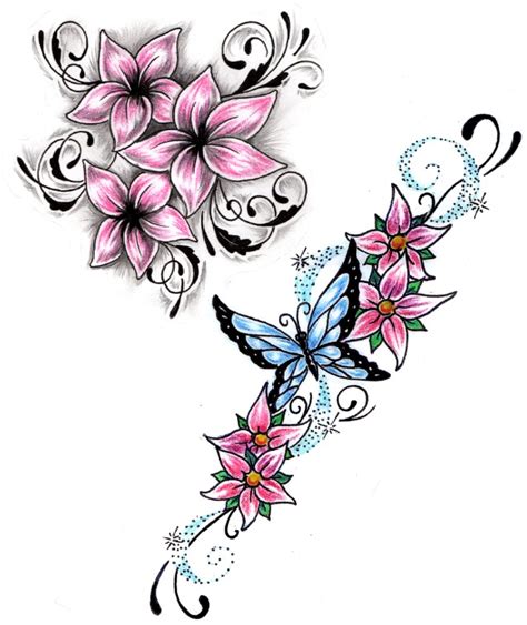 15 best Flower Tattoo Stencil Designs images on Pinterest
