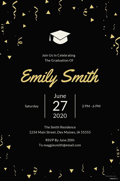 Graduation Invitation Template Microsoft Word Elegant Gradua… in 2020