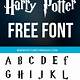 Free Harry Potter Font For Cricut