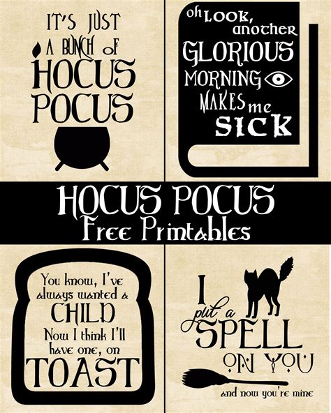 Free Hocus Pocus Printables