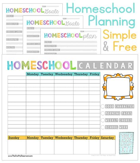 Free Homeschool Calendar Printables