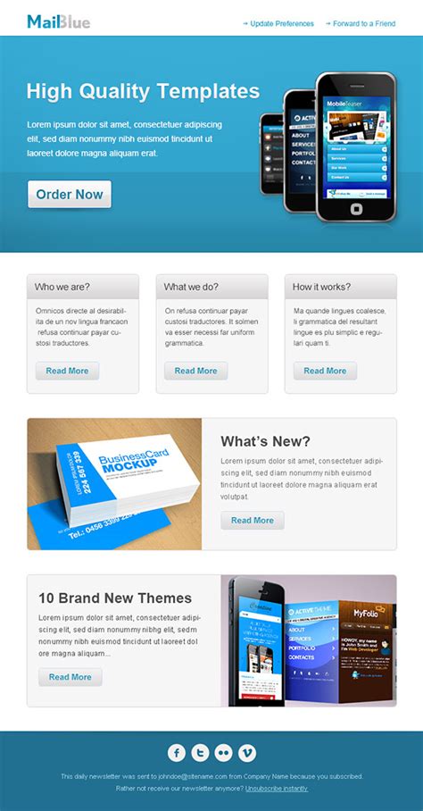 Free Html Email Newsletter Templates