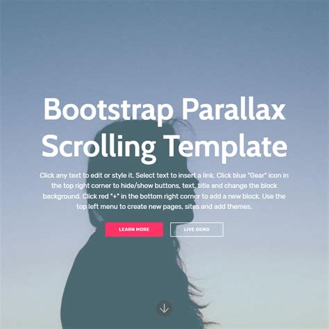 Free Html5 Parallax Scrolling Template